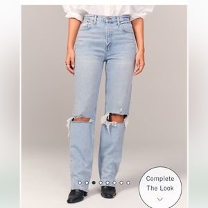 Abercrombie & Fitch Curve Love Ultra High Rise 90s Straight Jean